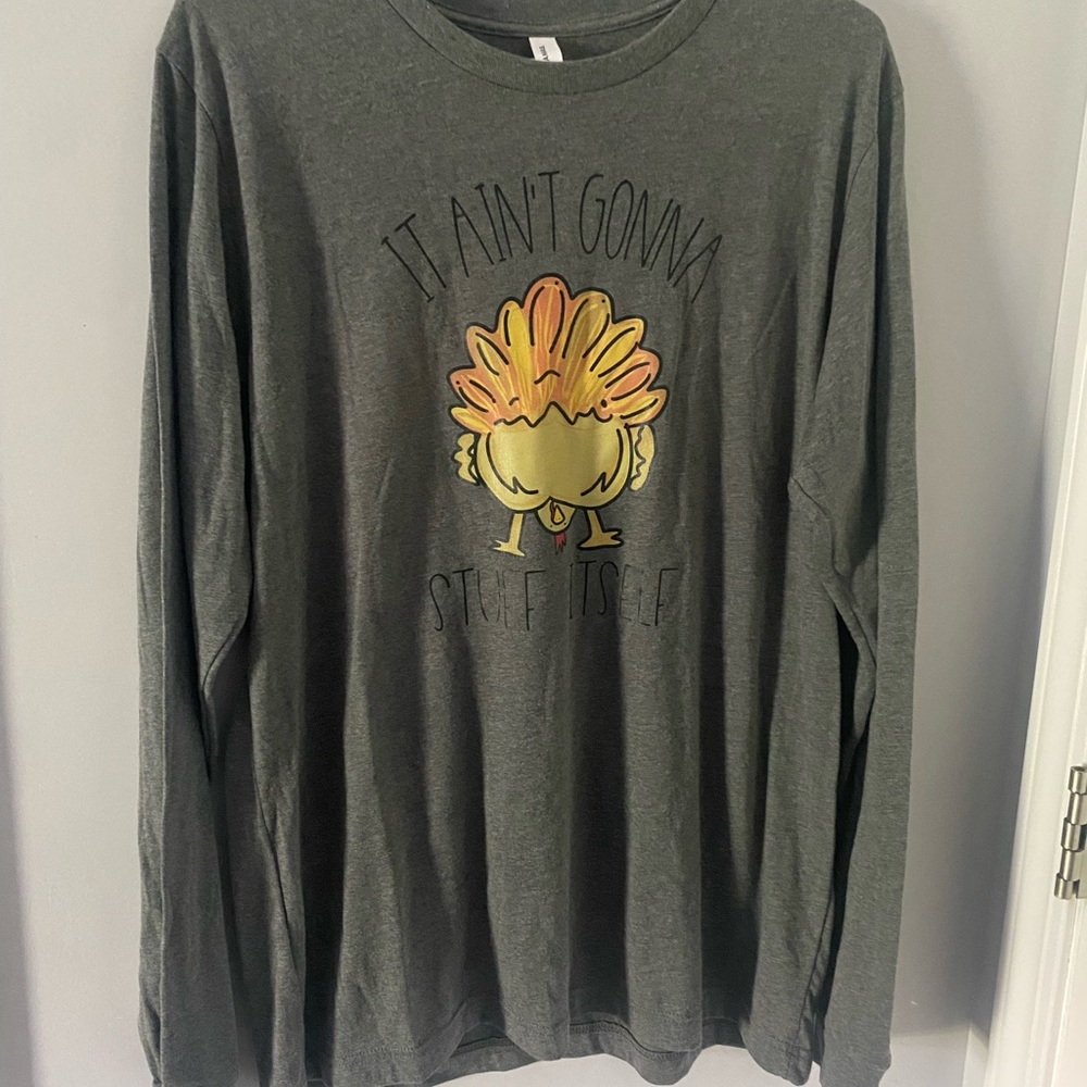 New Bella Canvas Heather Gray Long Sleeve Shirt